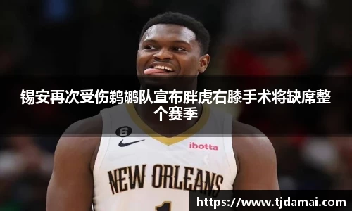 锡安再次受伤鹈鹕队宣布胖虎右膝手术将缺席整个赛季
